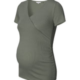 Noppies Maternity voedings-T-shirt sanson-olive
