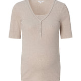 Noppies Maternity pyjamatop met voedingsfunctie renate-taupe-melange