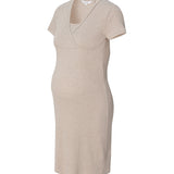 Noppies Maternity nachtjapon-met voedingsfunctie tami-taupe-melange