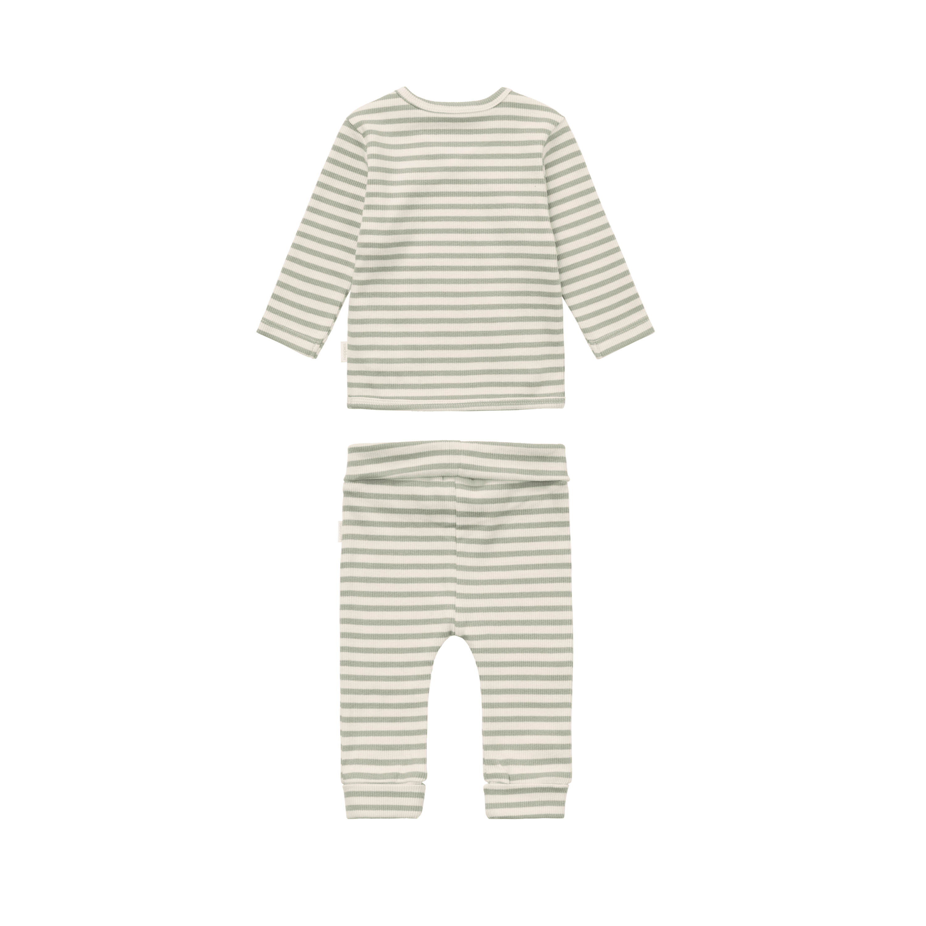 Noppies Newborn set-shirt met broek stripe-iceberg-green
