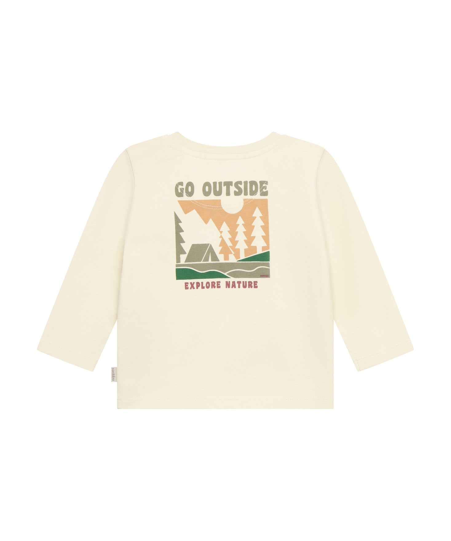 Noppies Baby longsleeve backprint whitecap-gray