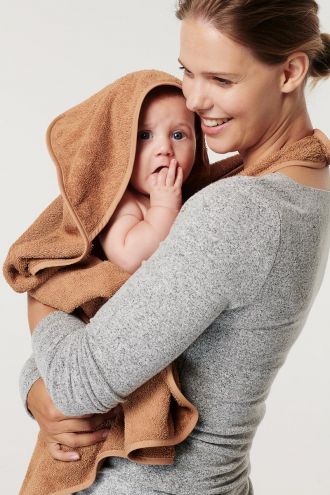 Noppies Badecape Wearable hooded towel 110cm - Indian Tan