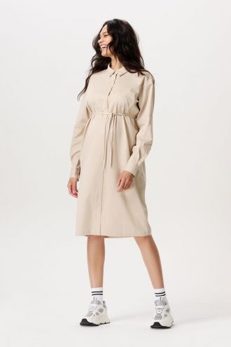 Noppies Maternity Jurk met voedingsfunctie Akaya - Light Sand