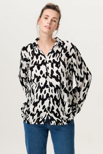 Noppies Maternity Blouse Esma - Wavy Black Print