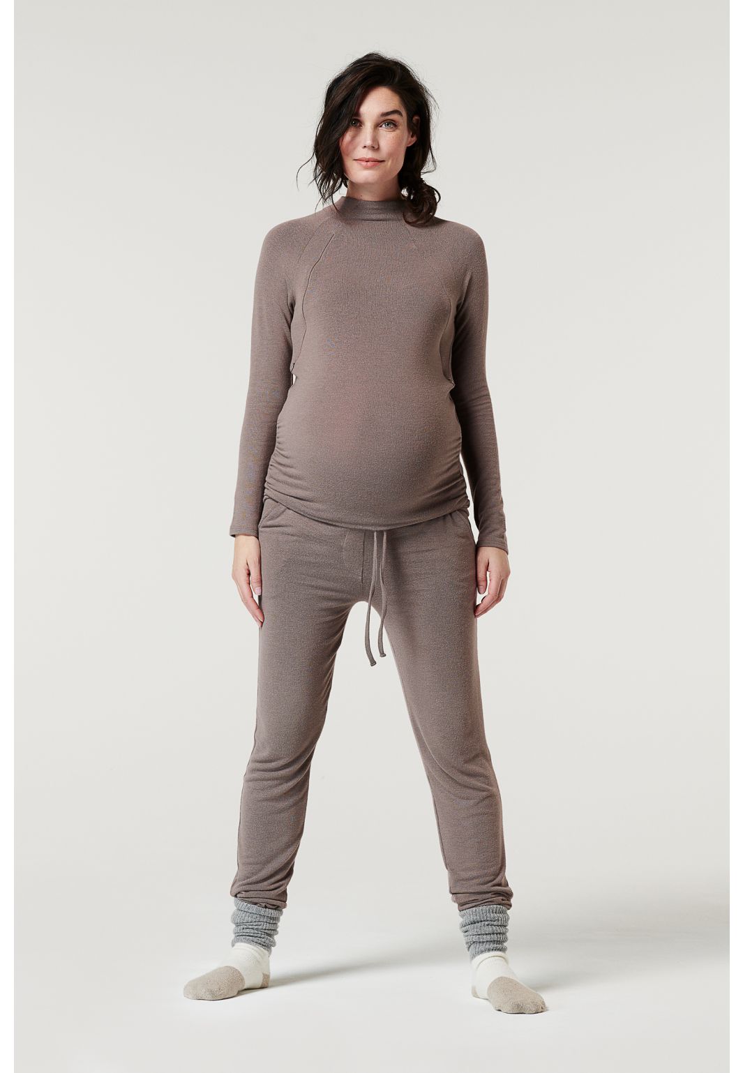 Noppies Maternity Lounge long sleeves Houston - Taupe Melange