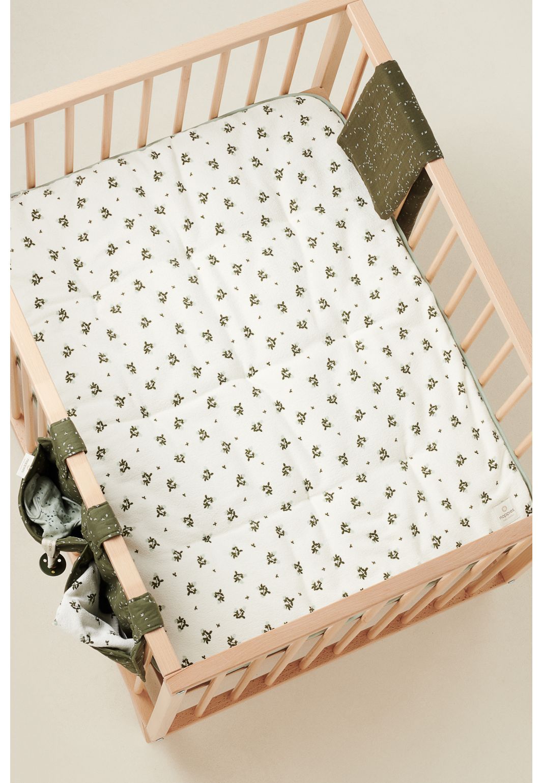 Noppies Baby Comfort Playpen mat Blooming Clover Terry - Puritan Gray