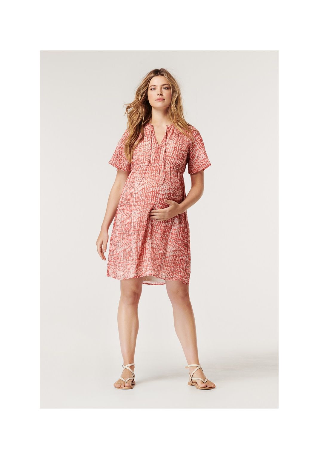 Noppies Nursing dress Monette - Hot Sauce