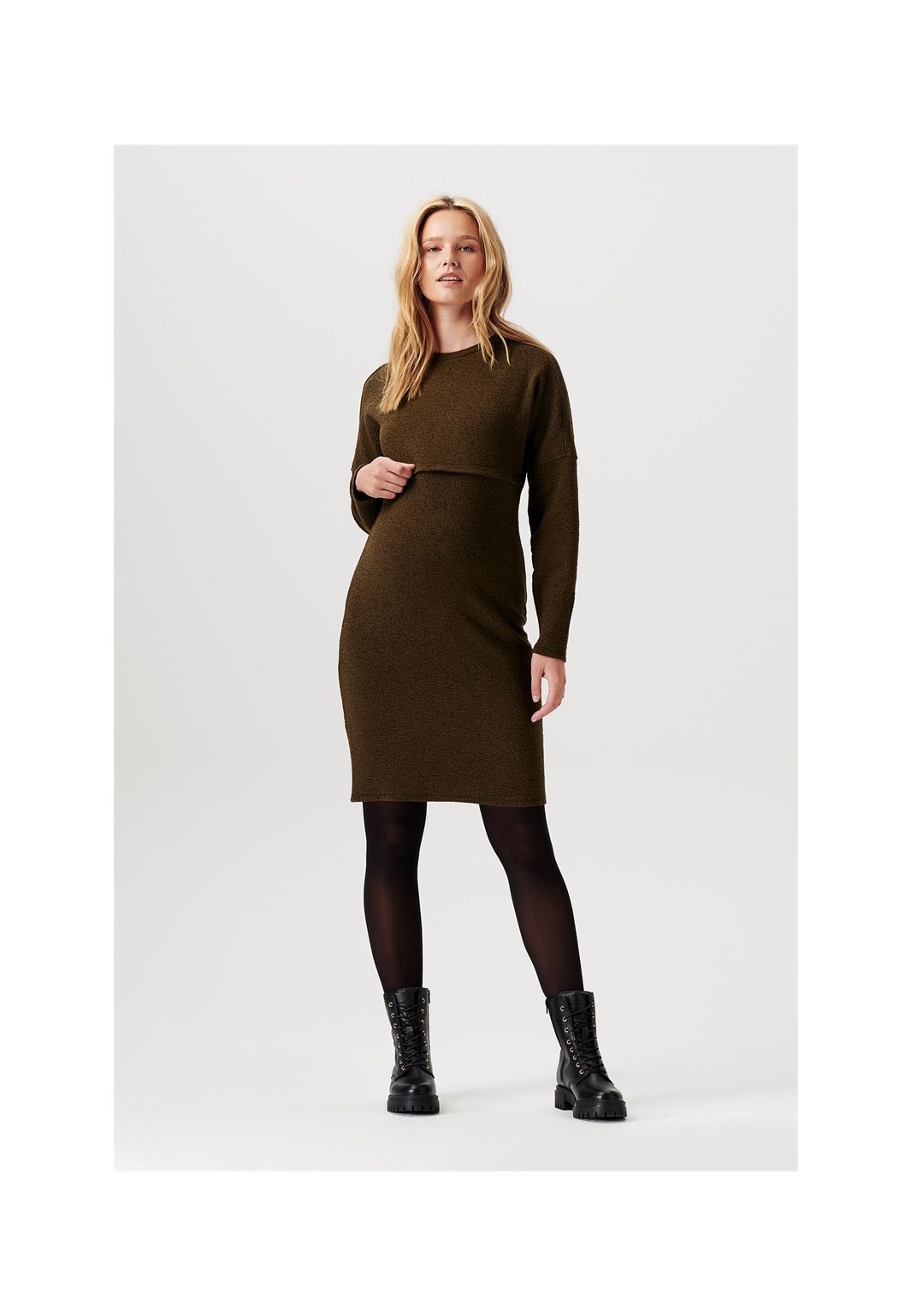 Noppies Nursing dress Riva - Dark Olive