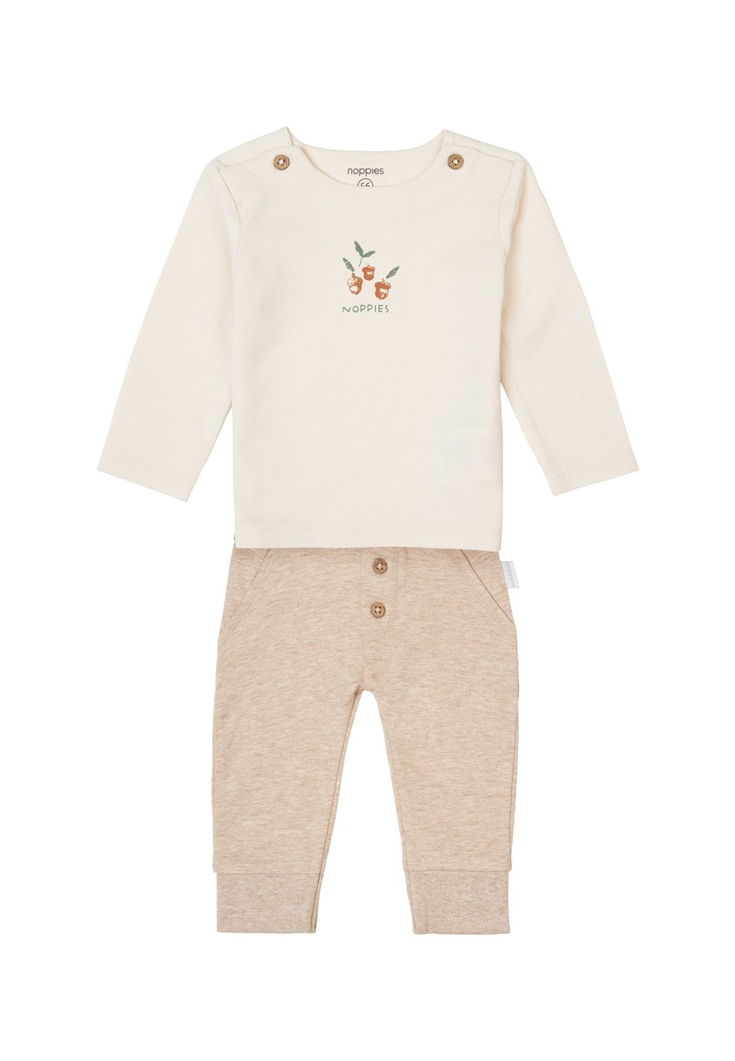 Noppies Baby Set shirt Samoset - Online only - Sand Melange