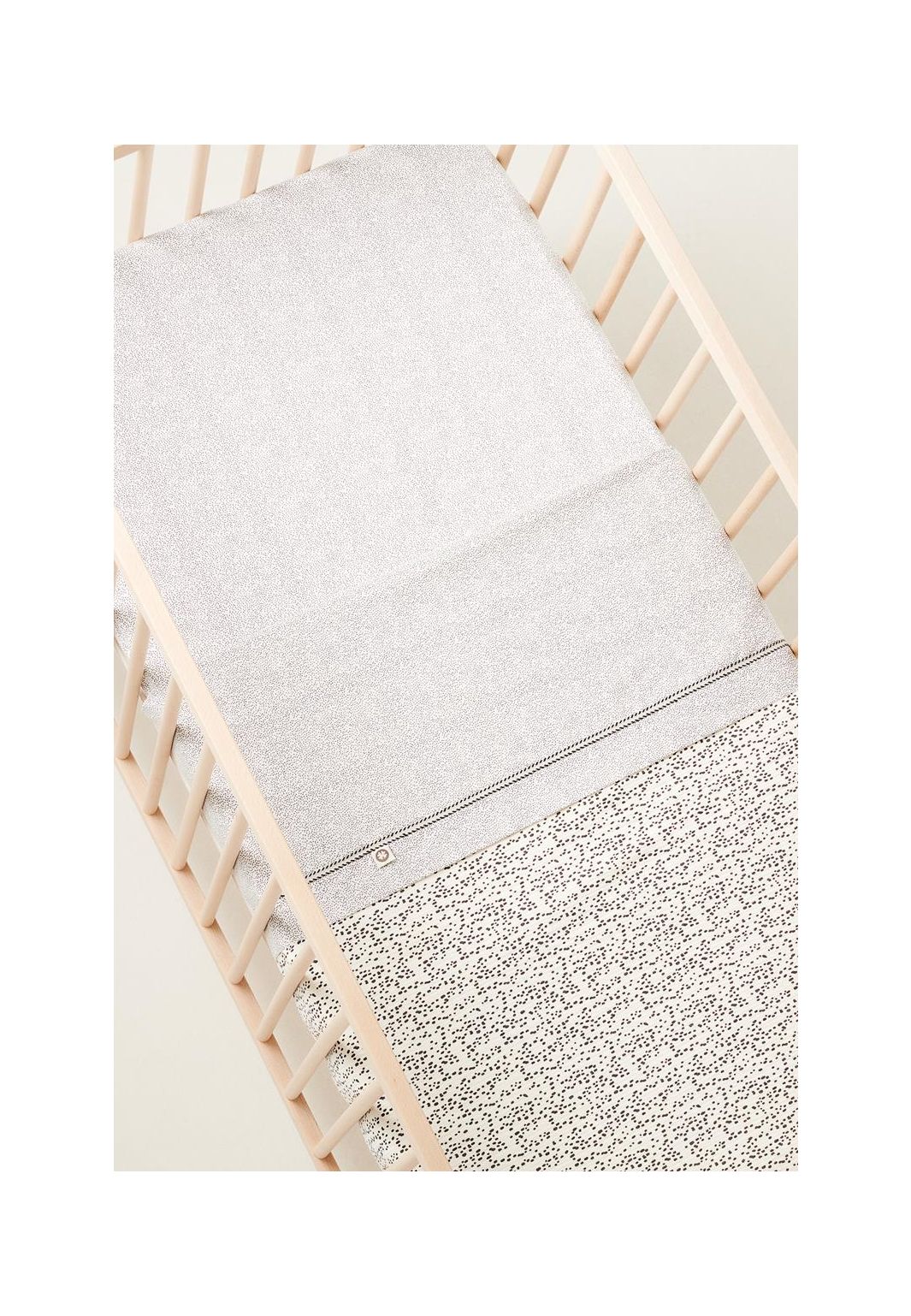 Noppies Baby Comfort Cot sheet Teddy Fancy Dot cot blanket - Jet Stream