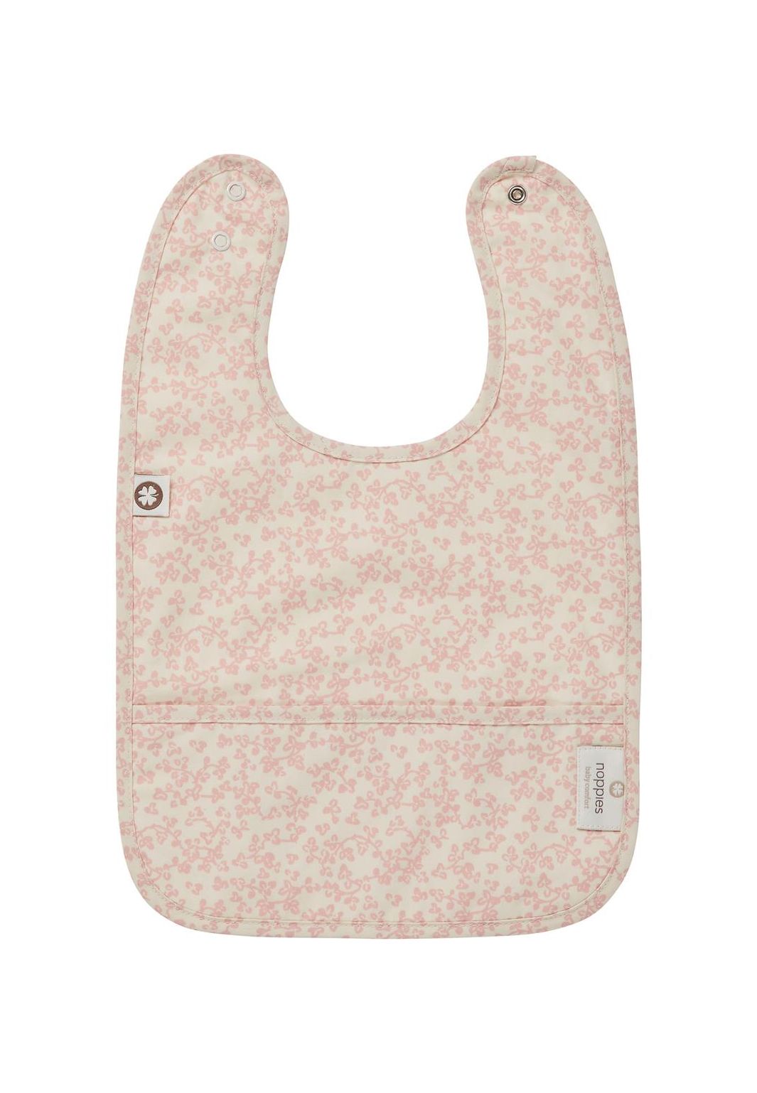 Noppies Baby Comfort Bib Botanical bib - Misty Rose