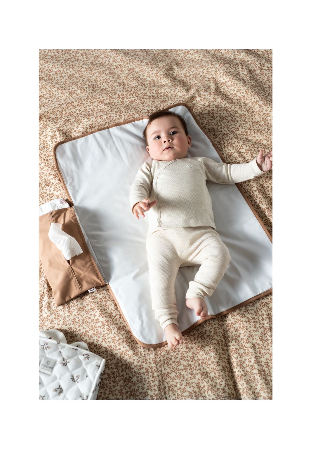 Noppies Baby Comfort Portable Changingmat Poplin portable 50x70 cm - Indian Tan