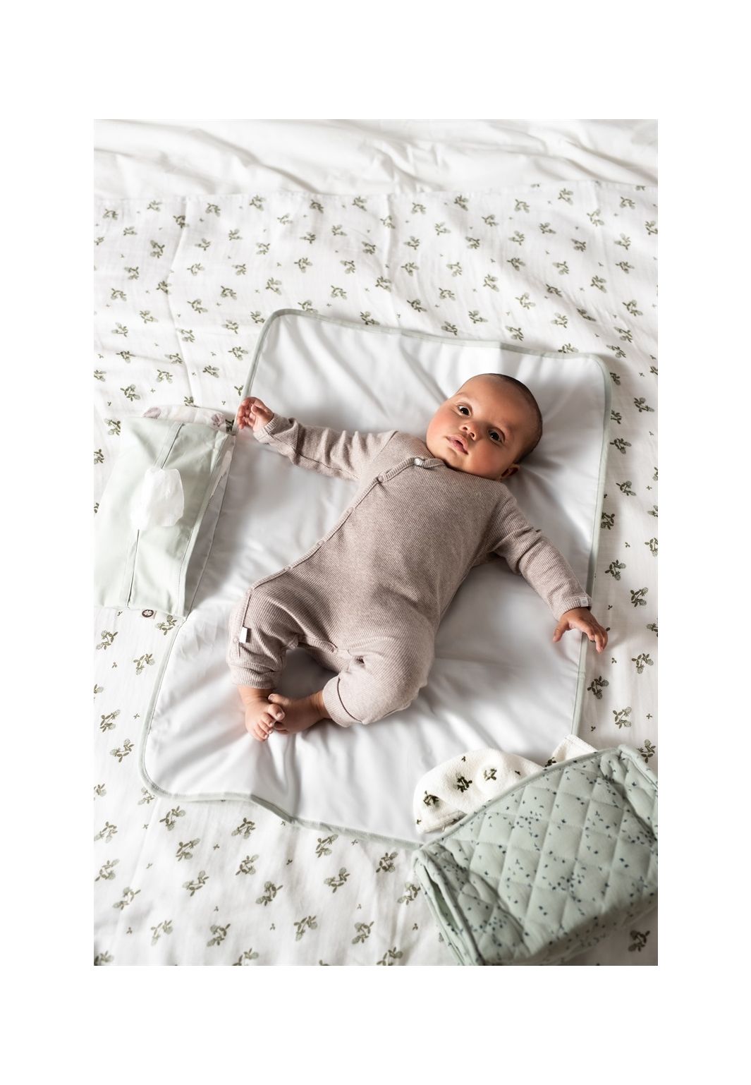 Noppies Baby Comfort Portable Changingmat Poplin portable 50x70 cm - Puritan Gray