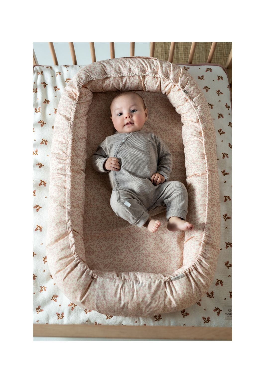 Noppies Baby Comfort Babynest Botanical Baby nest - Misty Rose