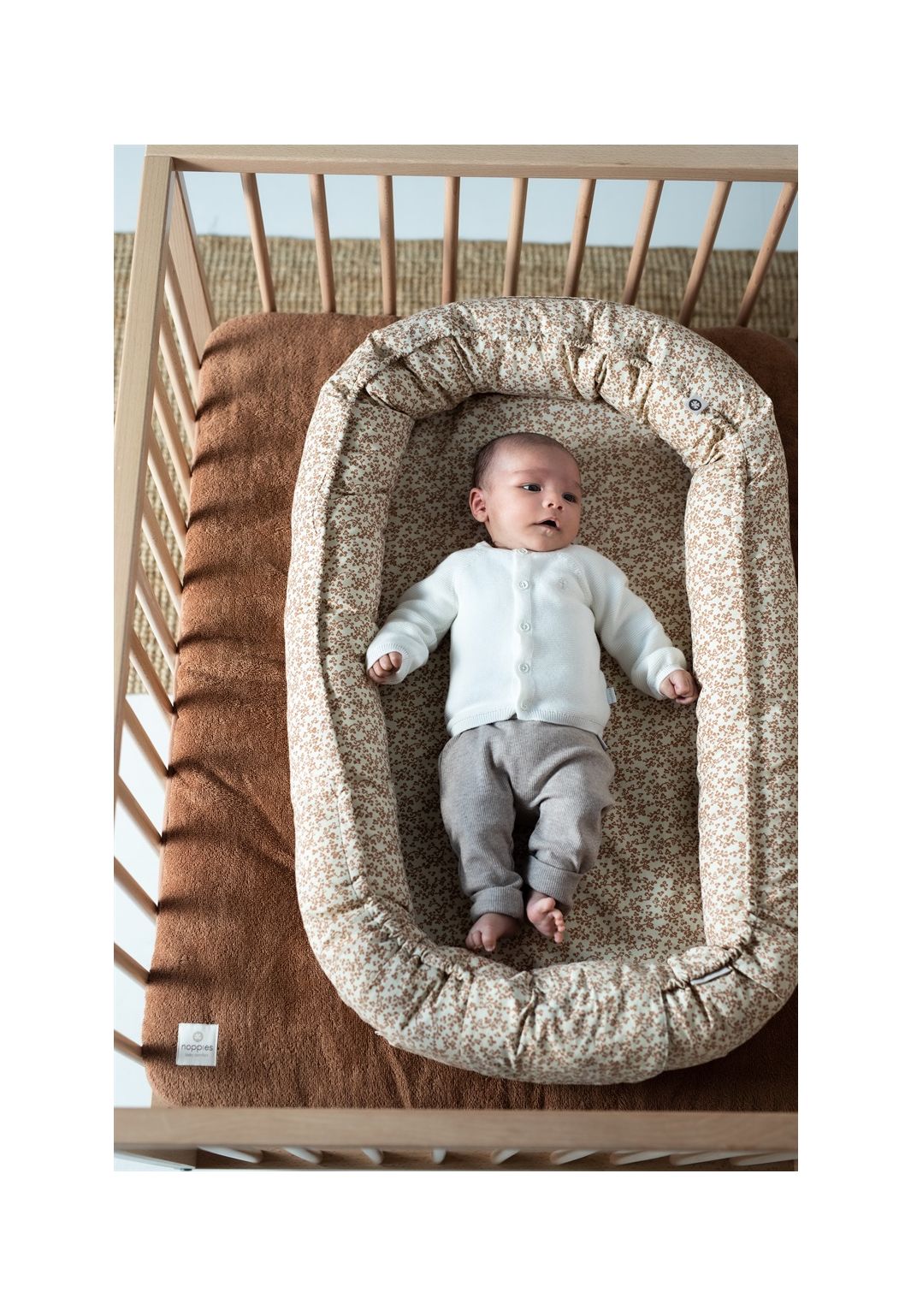 Noppies Baby Comfort Babynestje Botanical Baby nest - Fog