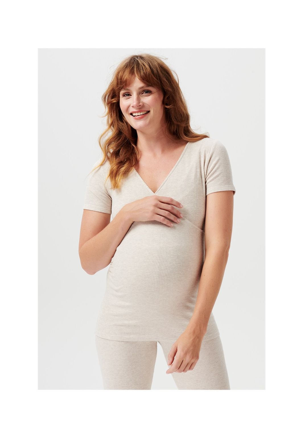 Noppies Nursing t-shirt Anlo - Oatmeal