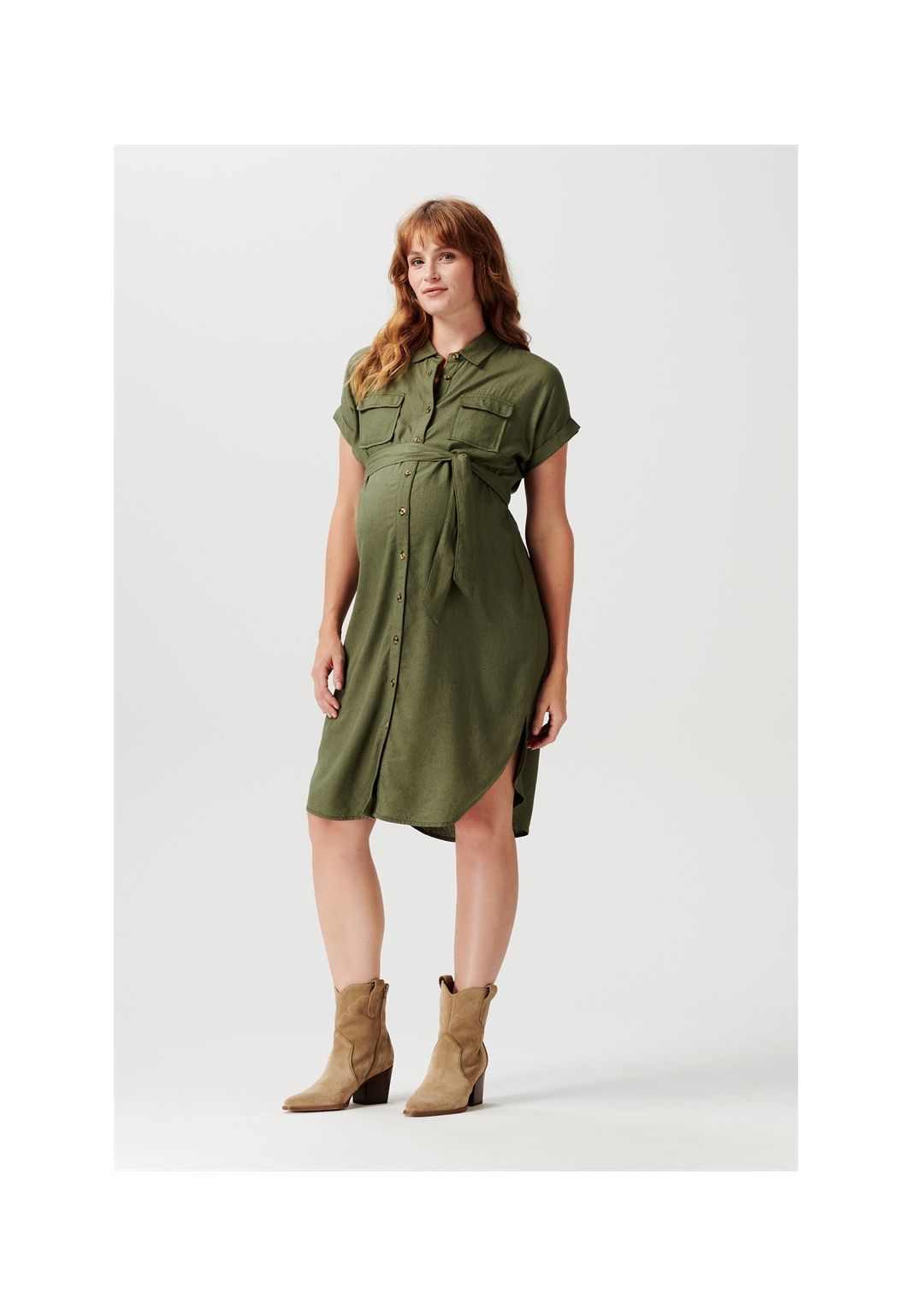 Noppies Nursing dress Belem - Dusty Olive