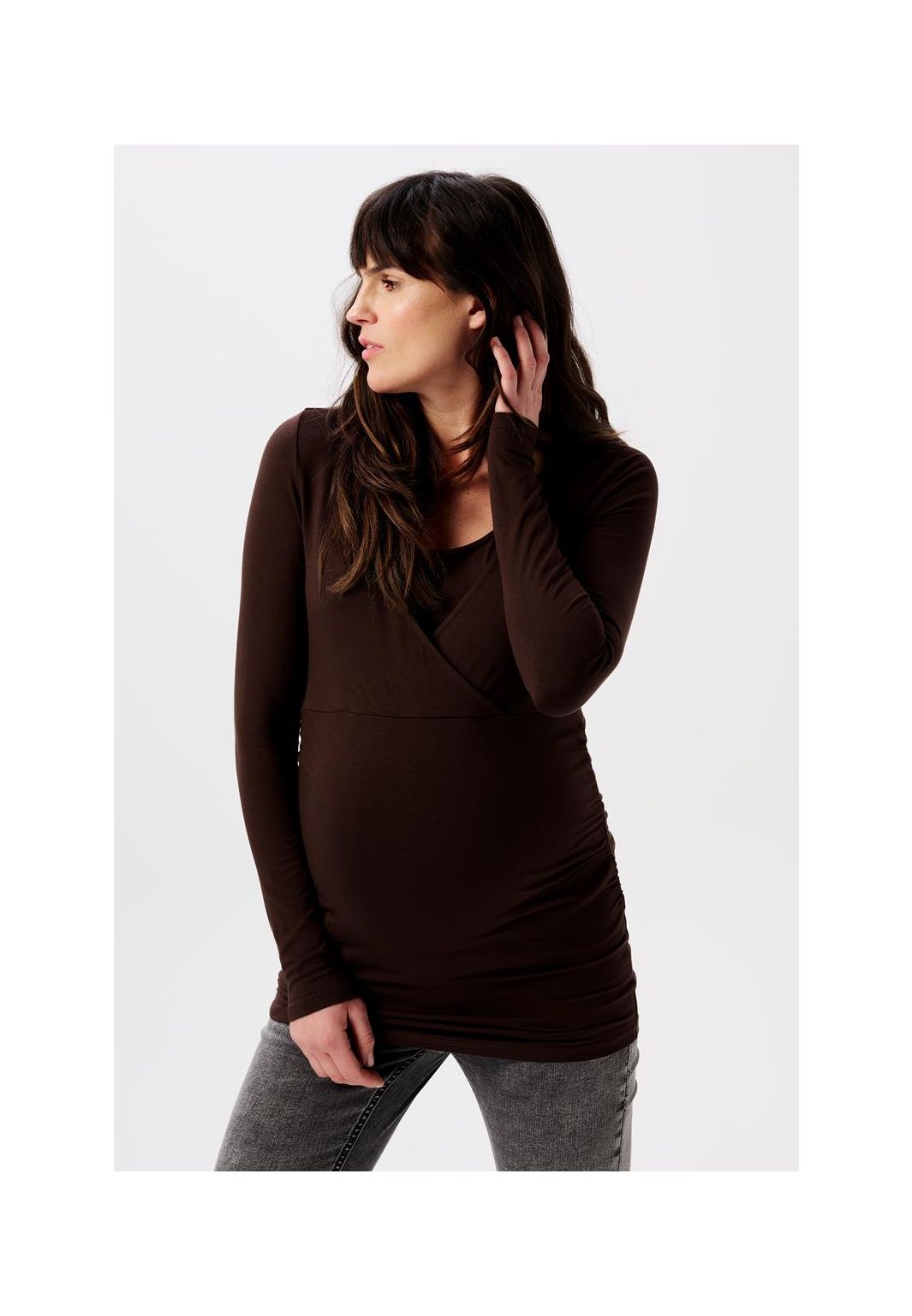 Noppies Nursing shirt Elda - Coffee Bean