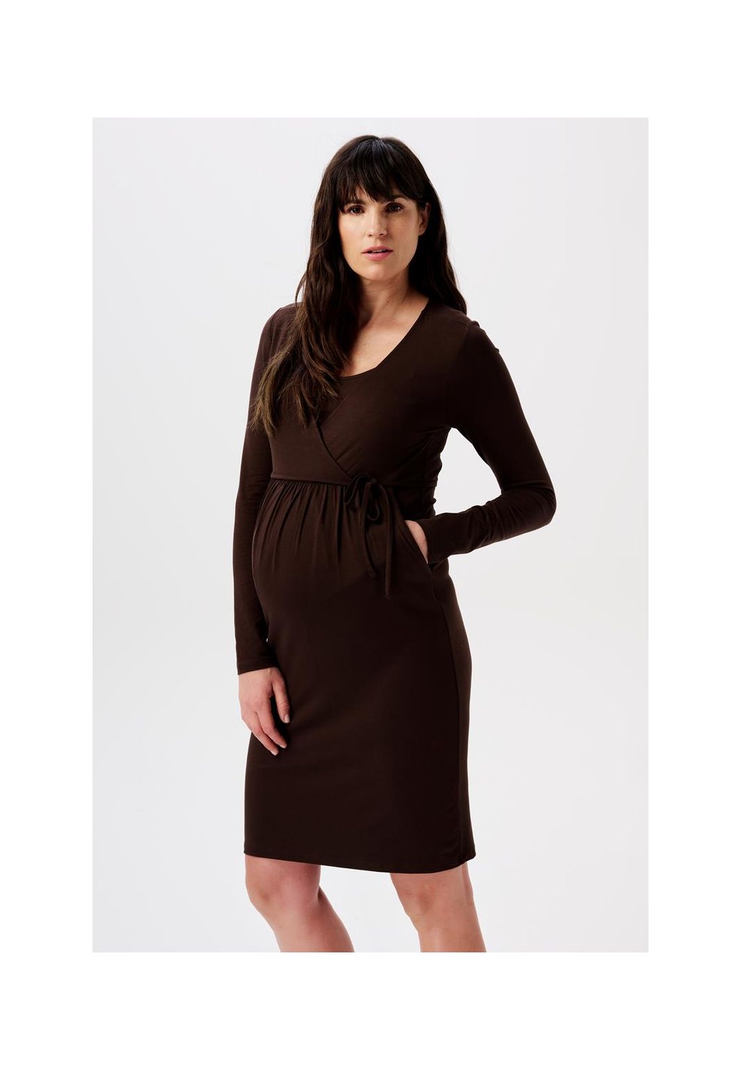 Noppies Nursing dress Gaja nursing bi-stretch dress - Coffee Bean