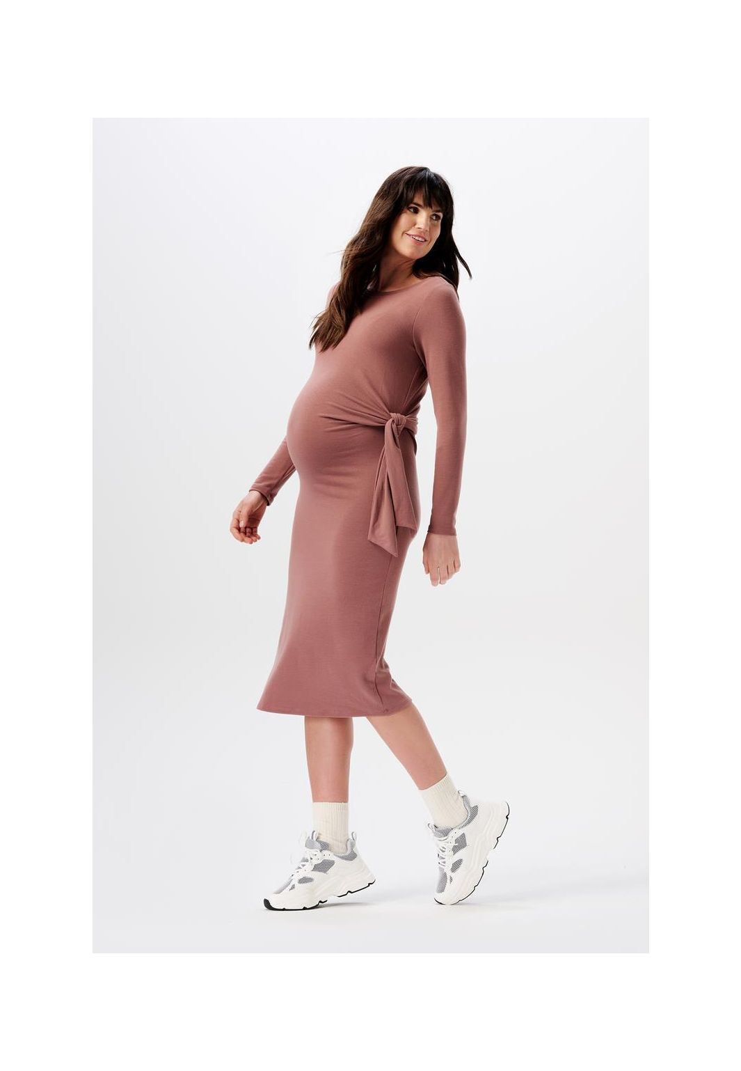 Noppies Robe Dress Frisco long sleeve - Rose Taupe