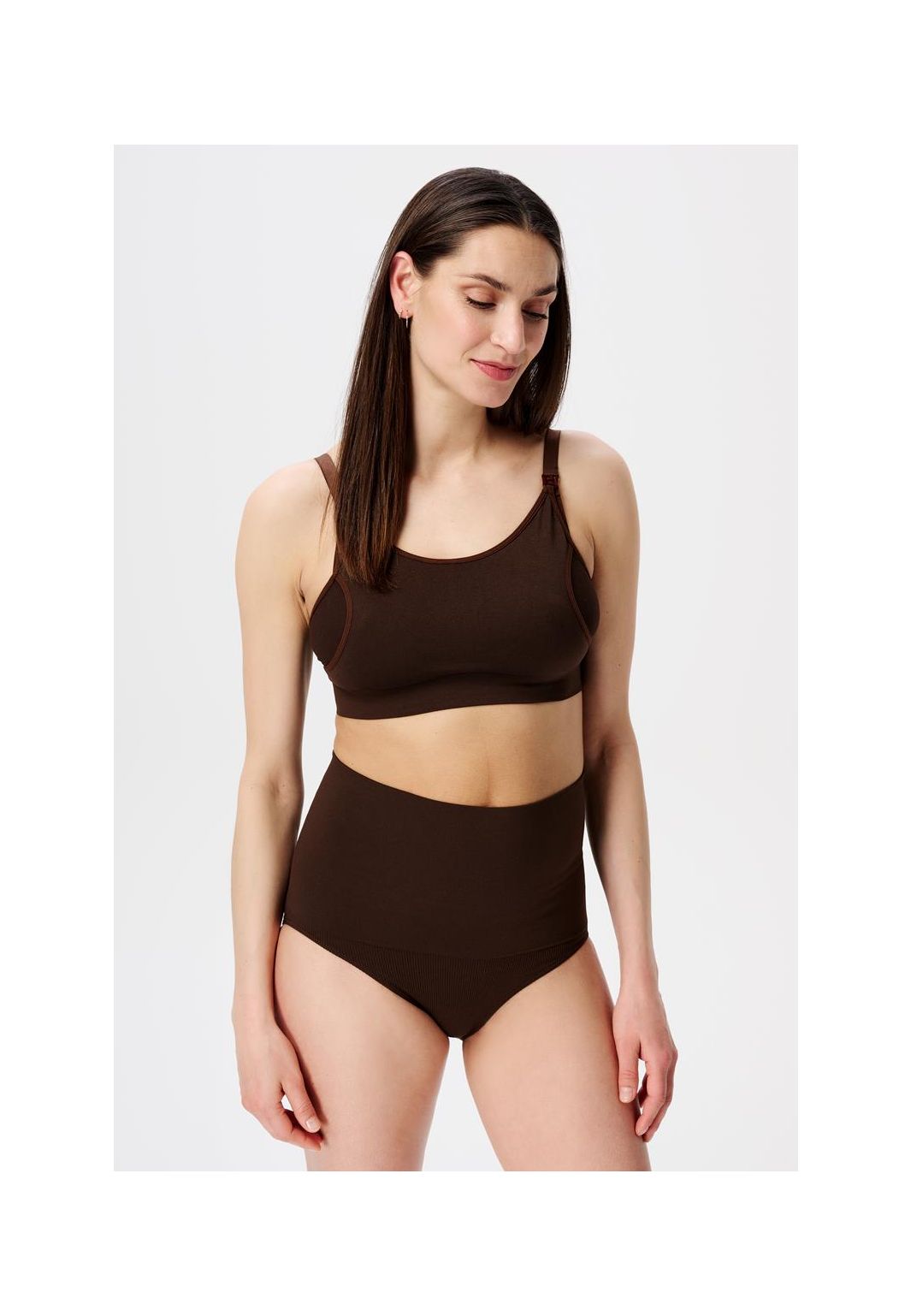 Noppies Naadloze slip Lee post partum Sensil® Breeze - Coffee Bean