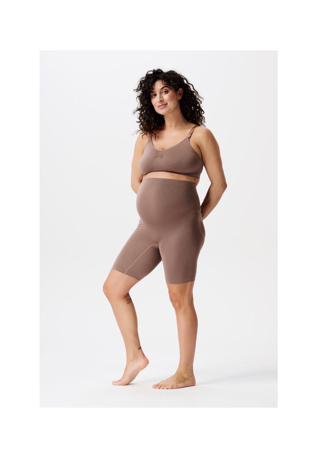 Noppies Naadloze short Niru Sensil® Breeze - Deep Taupe