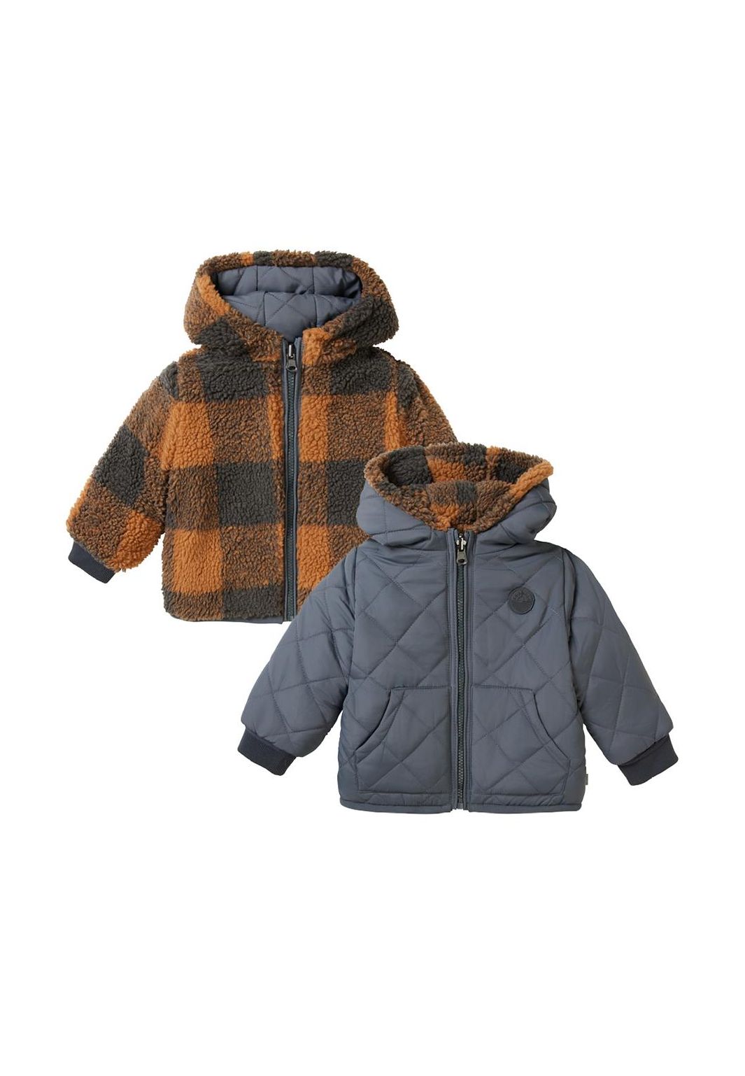 Noppies Baby Winter jacket Tice - Reversible - Dust Grey