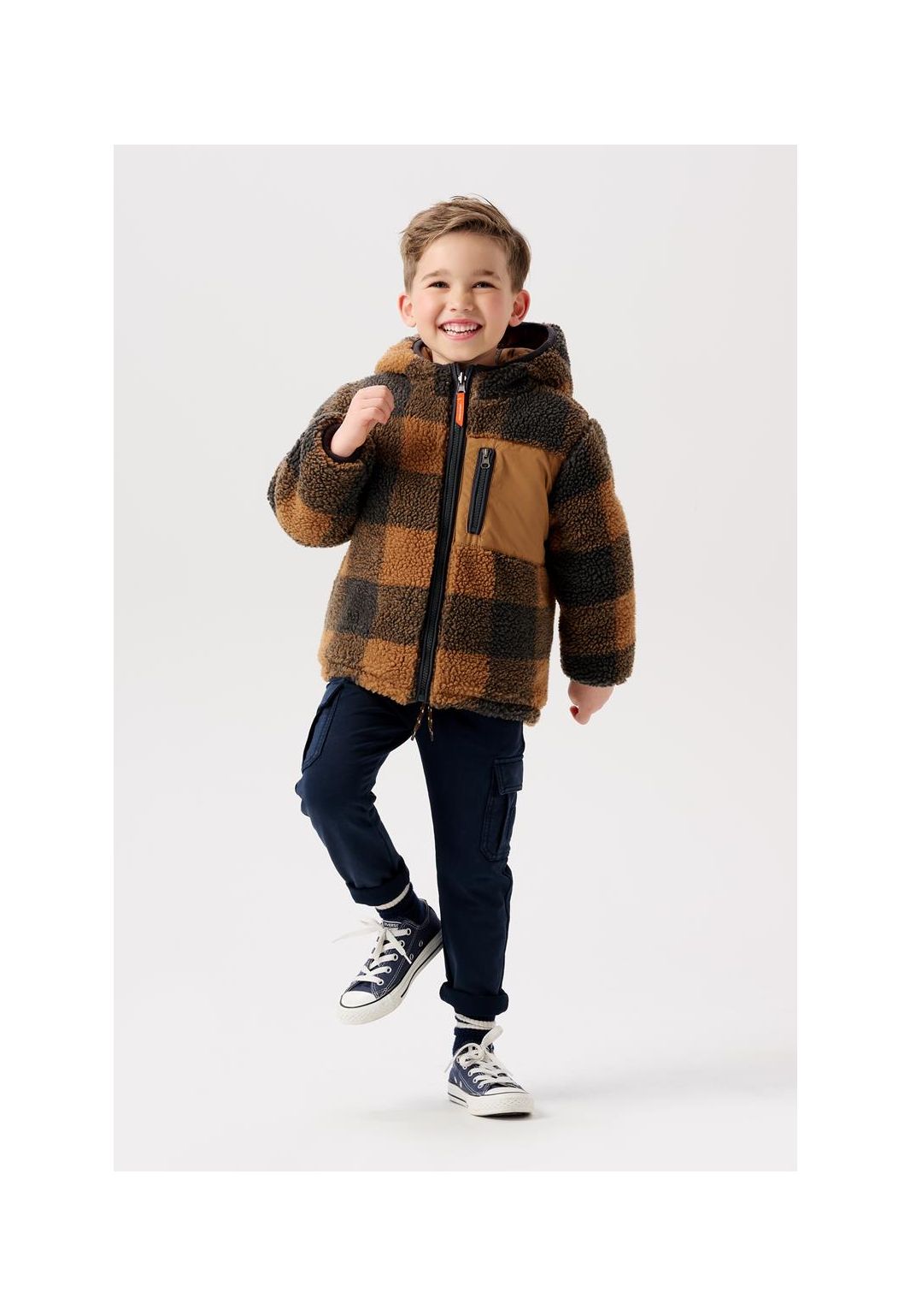 Noppies Kids Winter jacket Ward - Reversible - Chipmunk