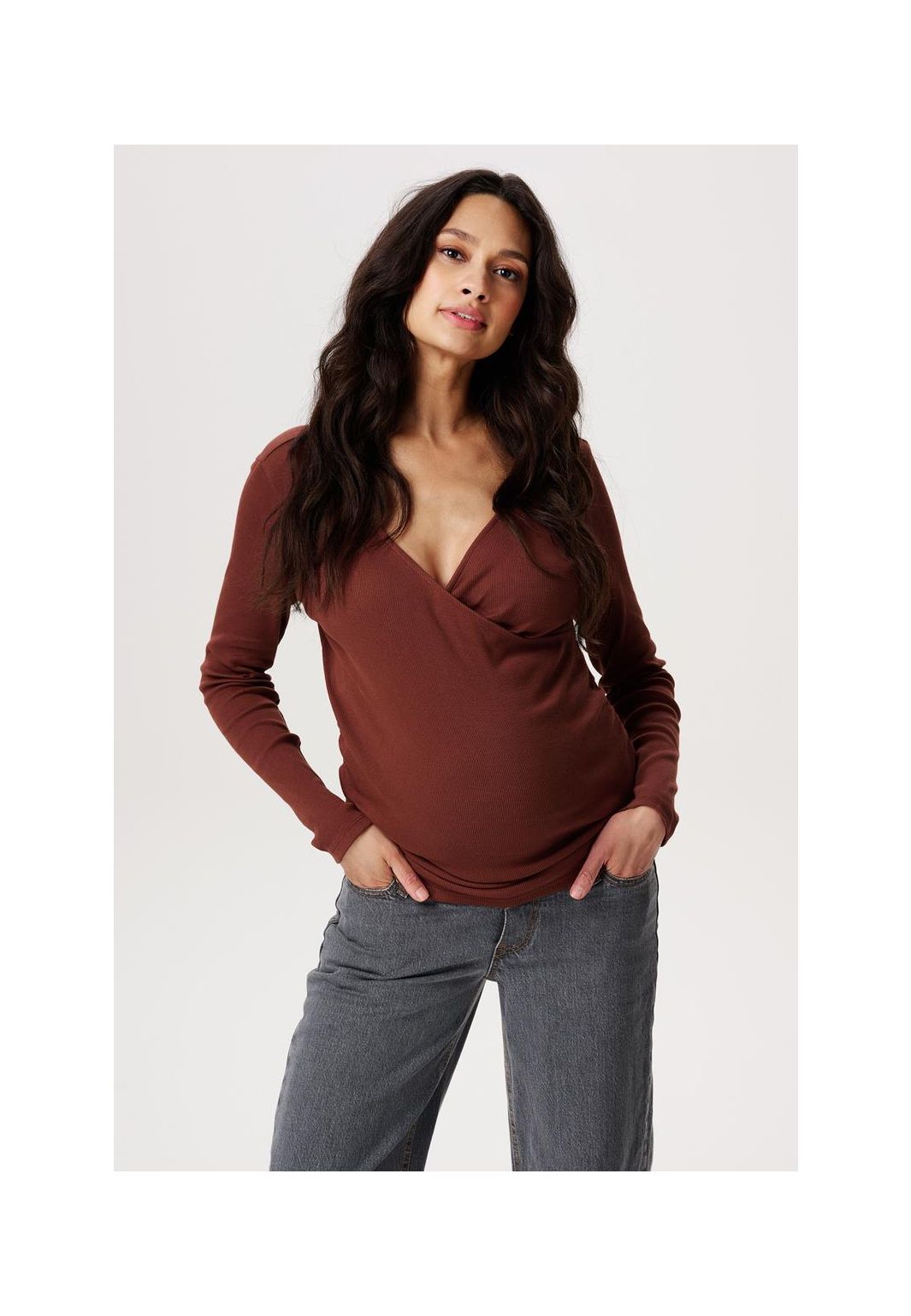 Noppies Maternity Top d'allaitement Sara - Cappucino