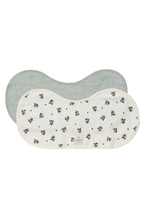 Noppies Baby Comfort Burp cloth Blooming clover 25x50cm - Puritan Gray